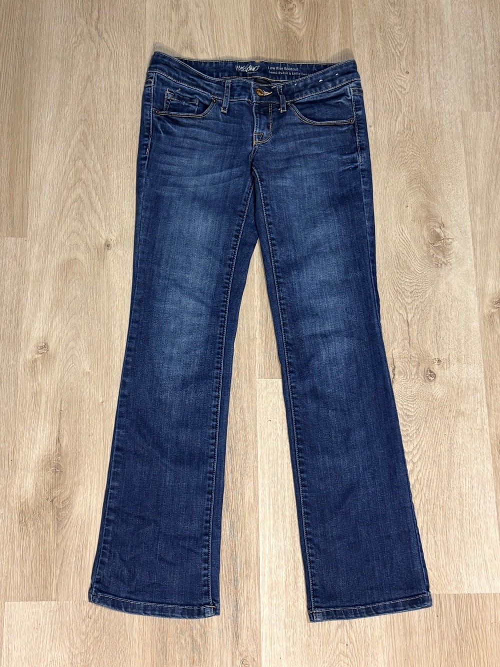 Mossimo Denim Low Rise Bootcut Jeans Women’s Size 00 Dark Wash Y2K